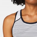 Wilson W Team Striped Tank Bk/Wh L