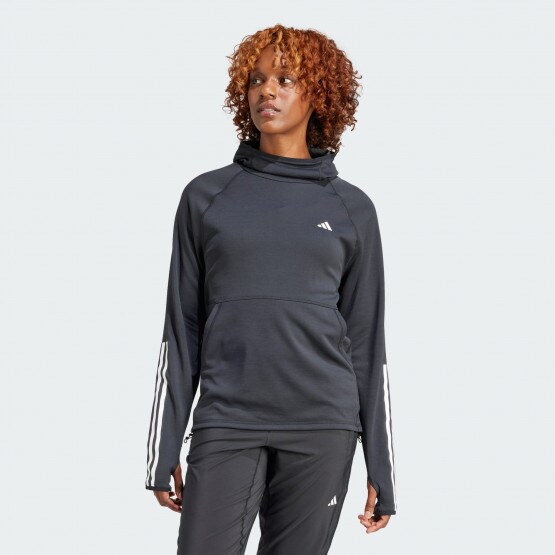 adidas own the run 3 stripes hoodie