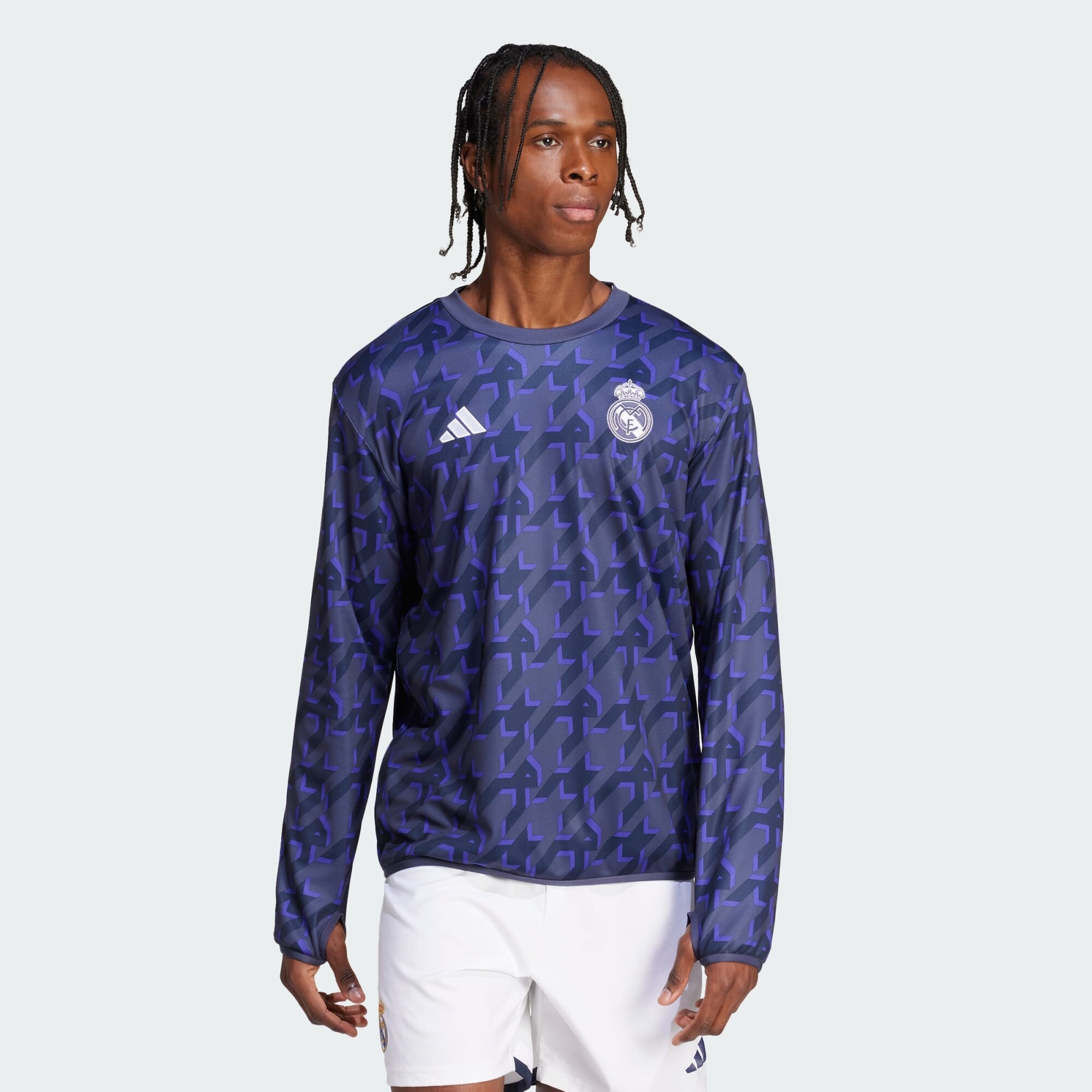 adidas adidas Real Madrid Pre-Match Warm Ανδρική Μπλούζα με Mακρύ Μανίκι (9000183259_65906)