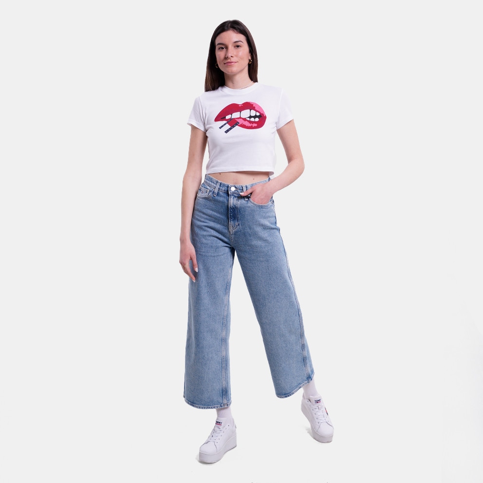 Tommy Jeans Washed Cropped Jersey Γυναικείο T-shirt