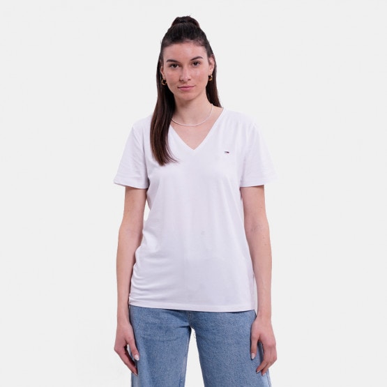 Tommy Jeans Skinny Stretch V Neck Γυναικείο T-shirt