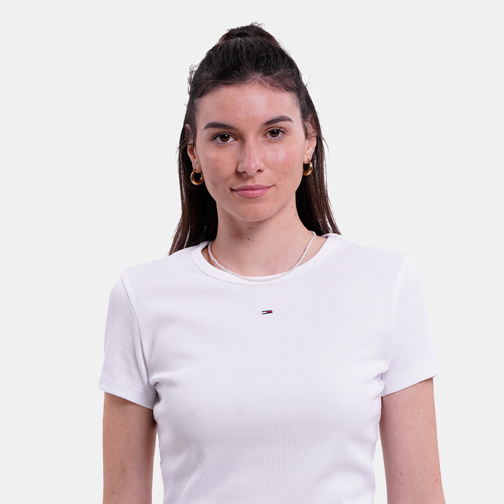 Tommy Jeans Slim Essential Rib Γυναικείο T-shirt