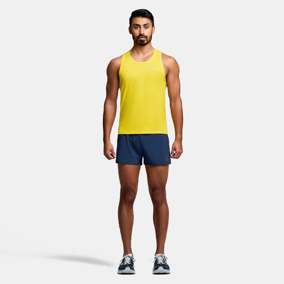 Saucony Stopwatch Singlet Aνδρική Αμάνικη Μπλούζα