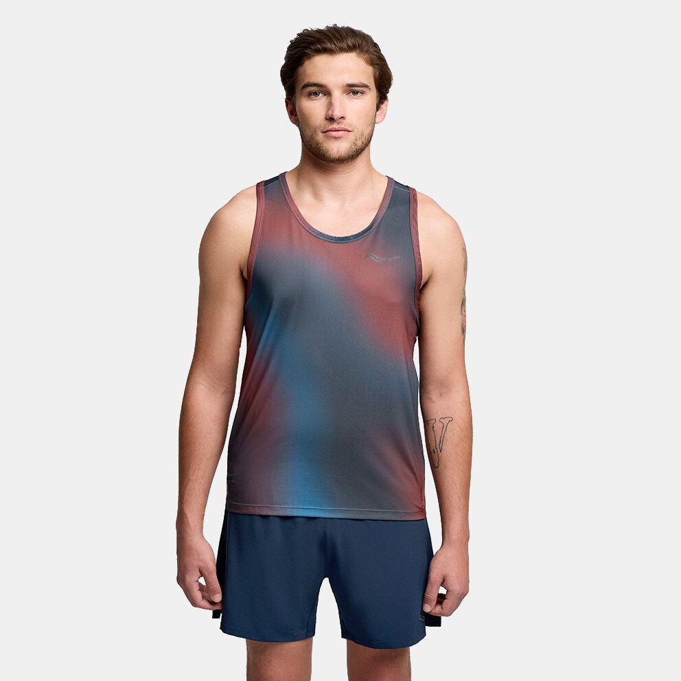 Saucony Stopwatch Graphic Singlet Aνδρική Αμάνικη Μπλούζα (9000177178_36168)