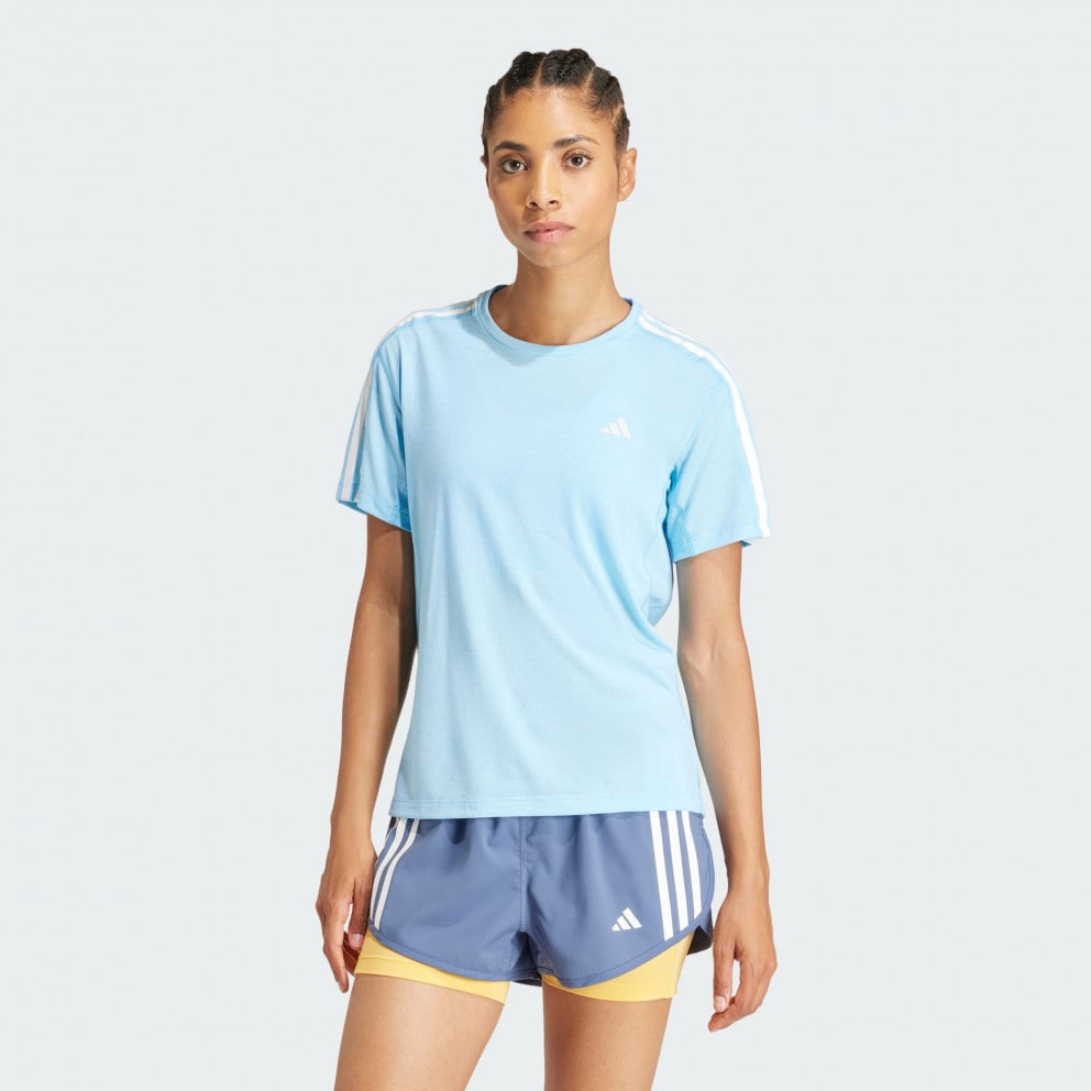 adidas Own The Run 3-Stripes Tee