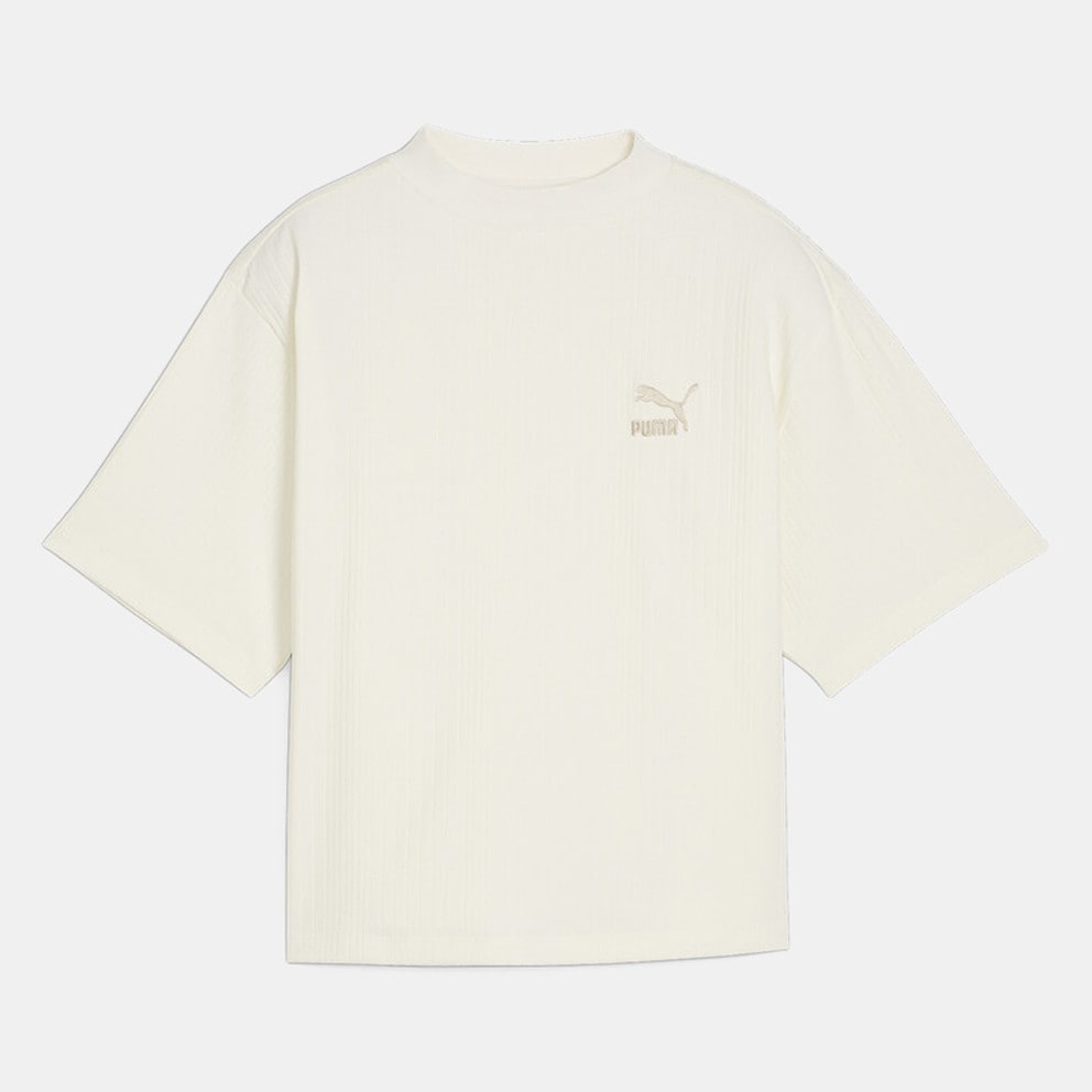 Puma Classics Ribbed Relaxed Mock Neck Γυναικείο T-shirt