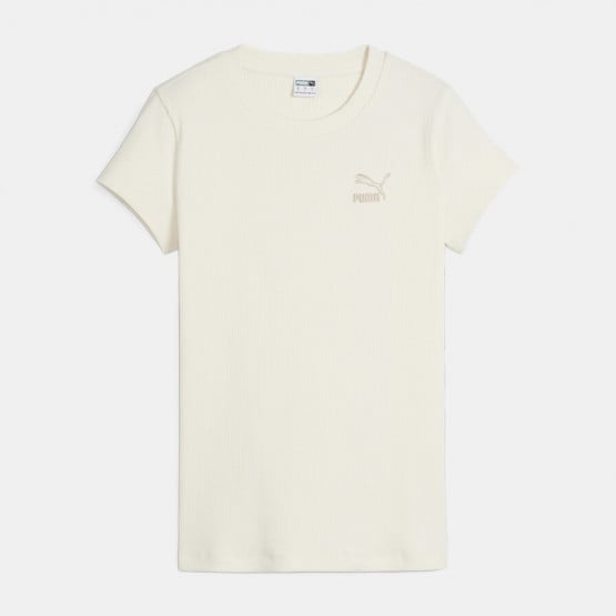 Puma Classics Ribbed Slim Γυναικείο T-shirt