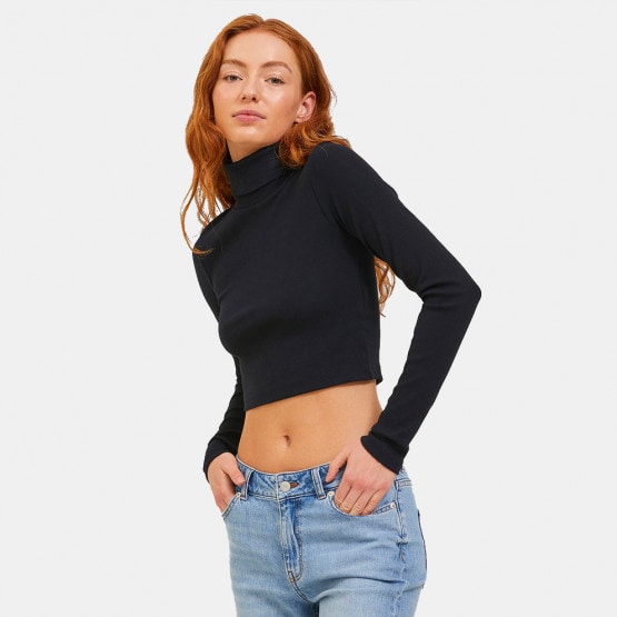 JJXX Rib Crop Γυναικεία Μπλούζα με Μακρύ Μανίκι