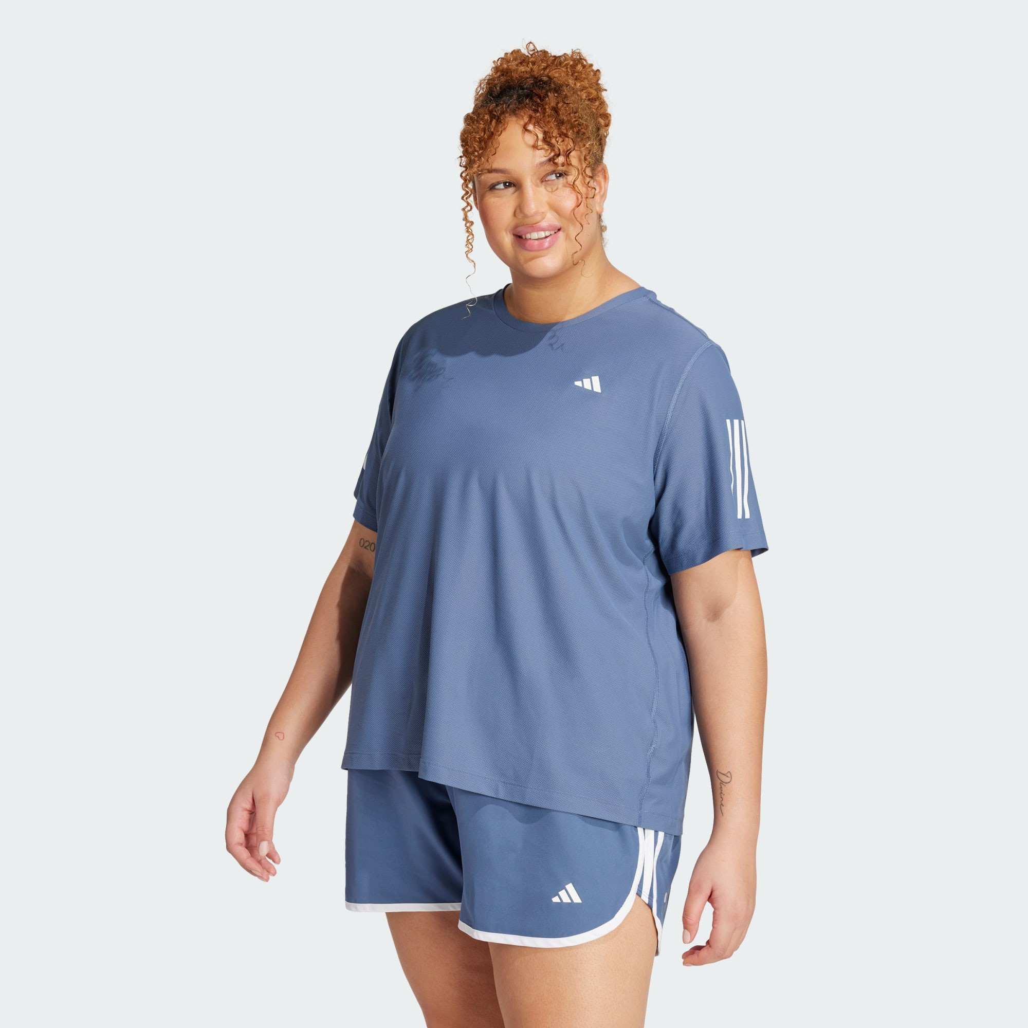 adidas adidas Own The Run Tee (Plus Size) (9000183915_75418)