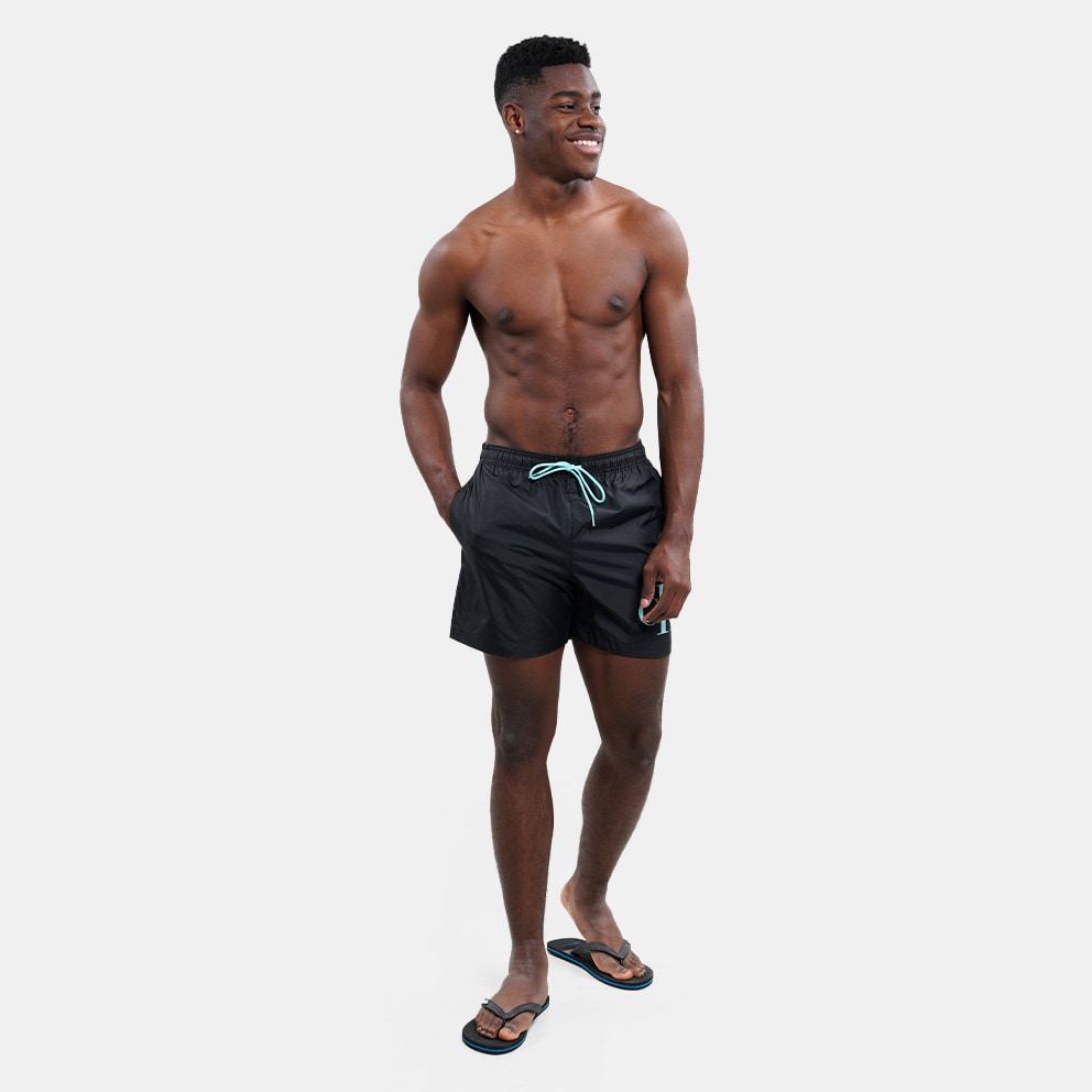 BEH Calvin Klein Medium Drawstring PVH Black KM0KM01003 Calvin Klein logo print swim shorts