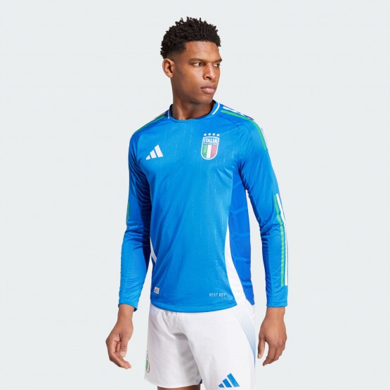 adidas Italy 24 Long Sleeve Home Authentic Jersey