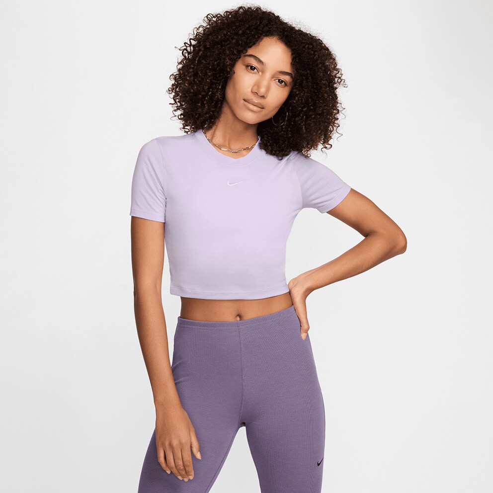 Purple nike crop top deals