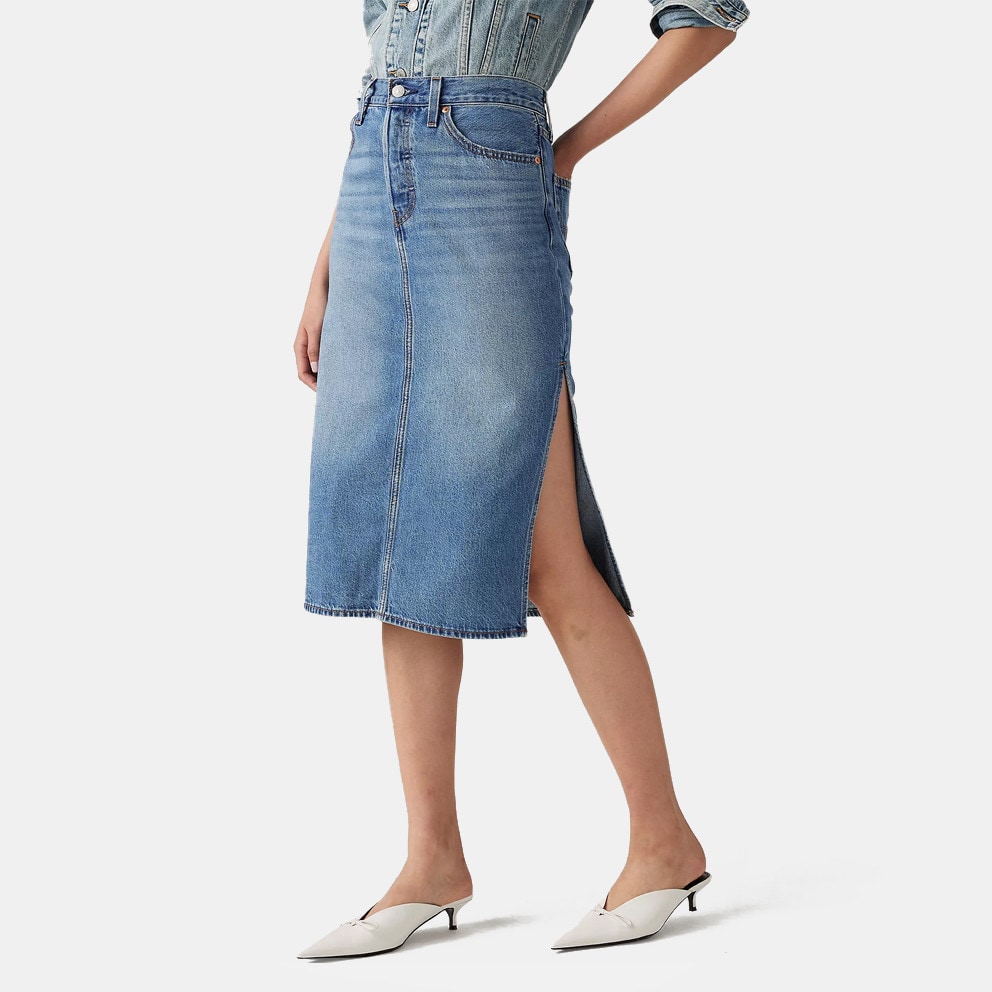 Levi's Side Slit Skirt Med Indigo - Worn In (9000171674_74561)