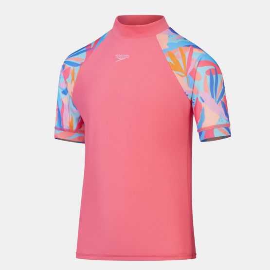 Speedo Girls Printed Short Sleeve Sun Top Μαγιώ Ει