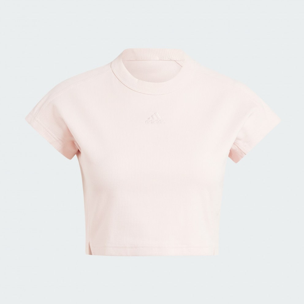 adidas Lounge Ribbed Crop Tee