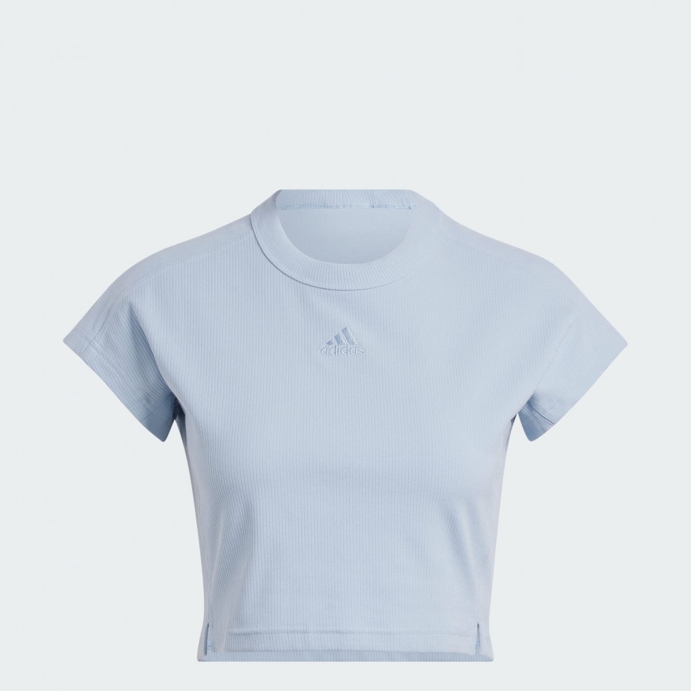 adidas Lounge Ribbed Crop Tee