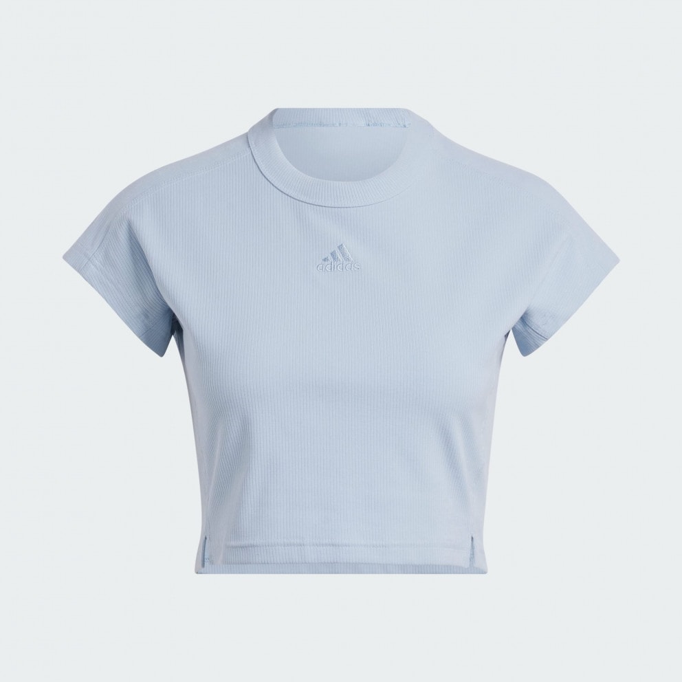 adidas Lounge Ribbed Crop Tee