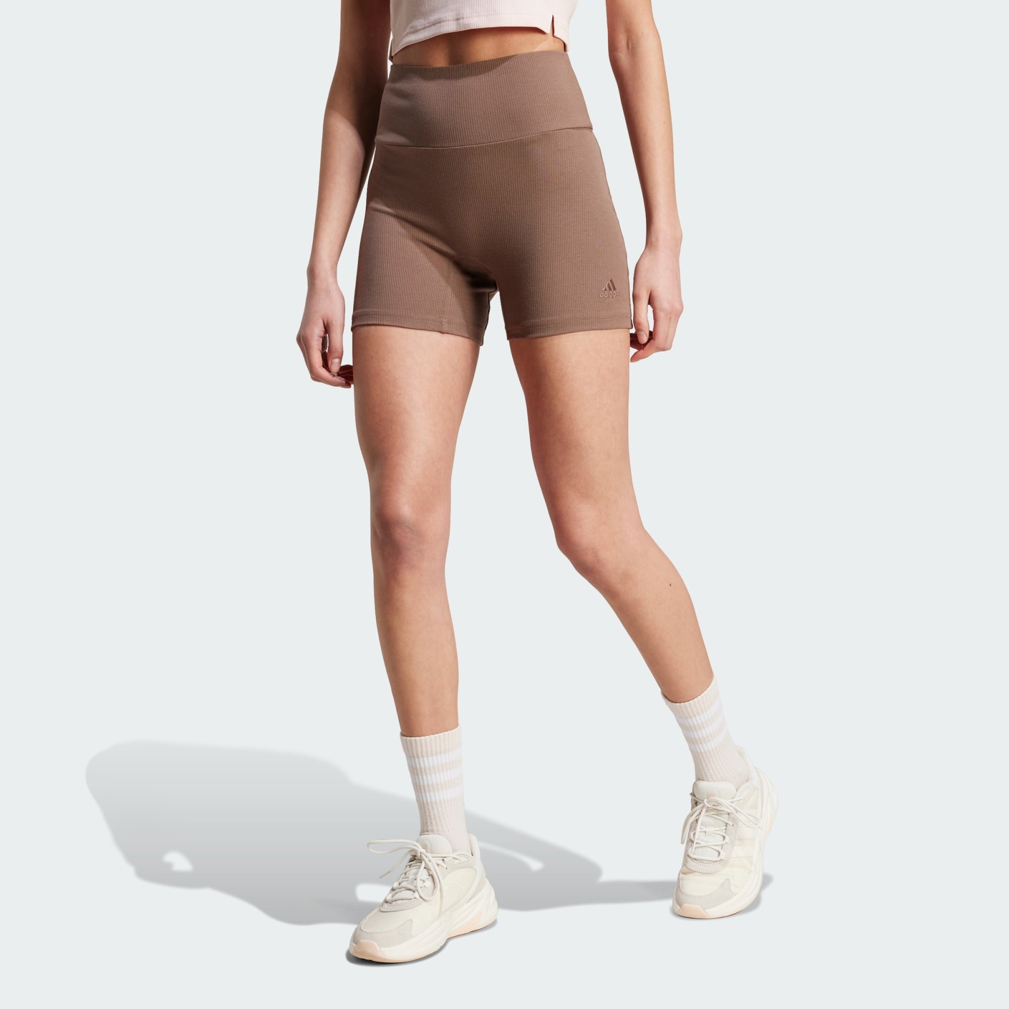  adidas Lounge Ribbed High-Waist Bike Shorts (9000194086_66167) 2025