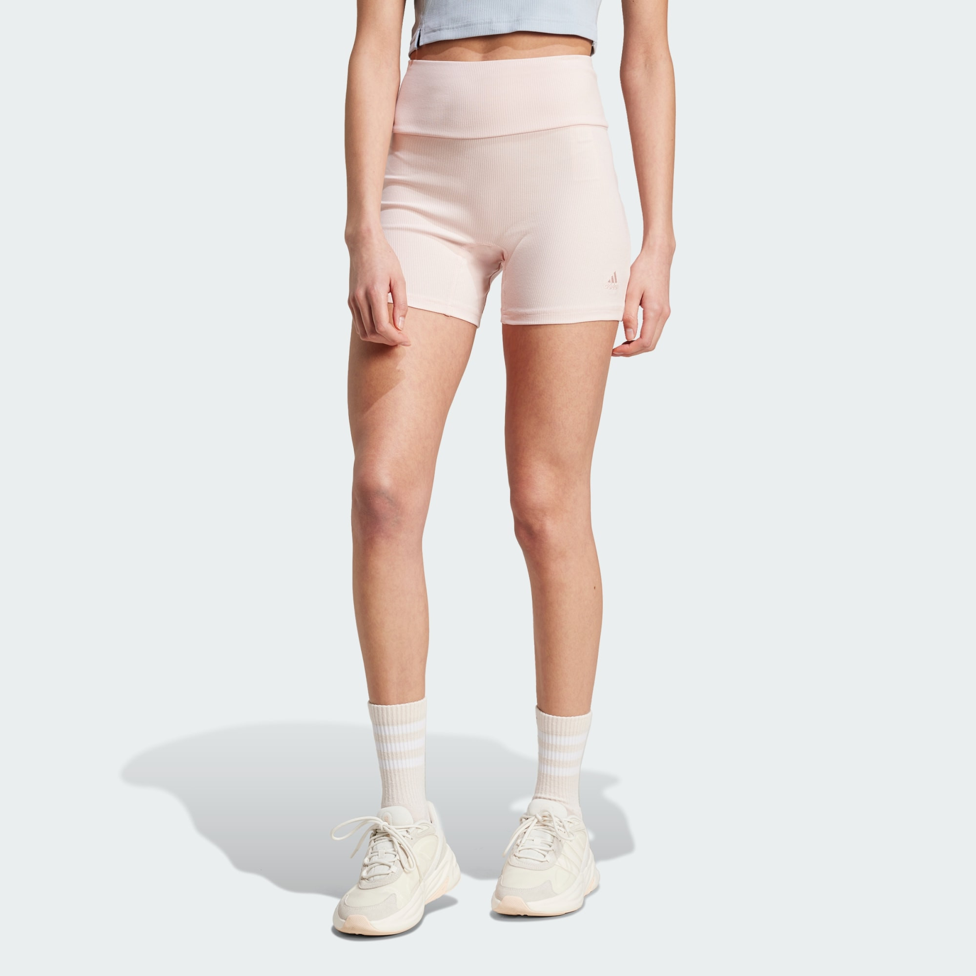  adidas Lounge Ribbed High-Waist Bike Shorts (9000194087_79436) 2025