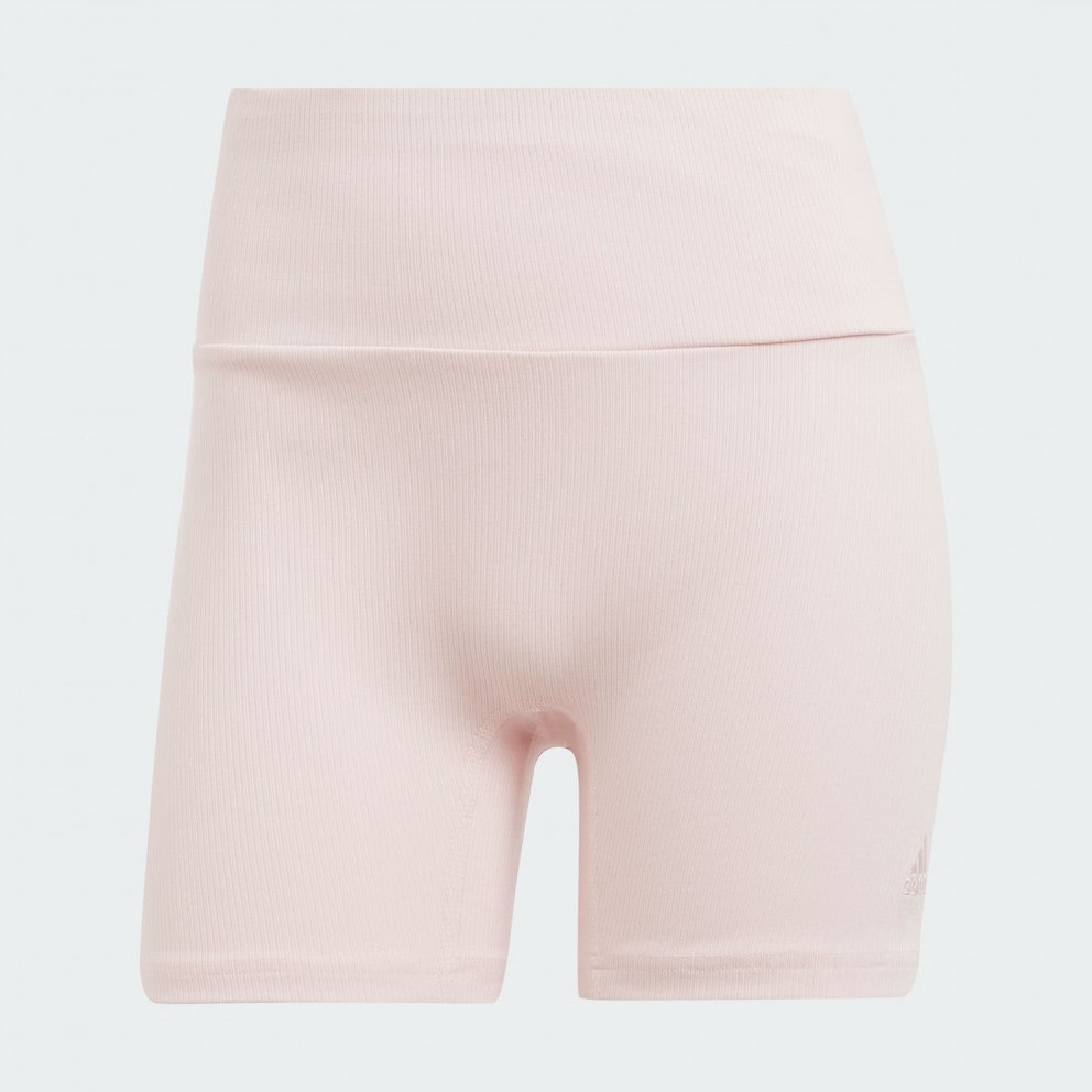 adidas Lounge Ribbed High-Waist Bike Shorts