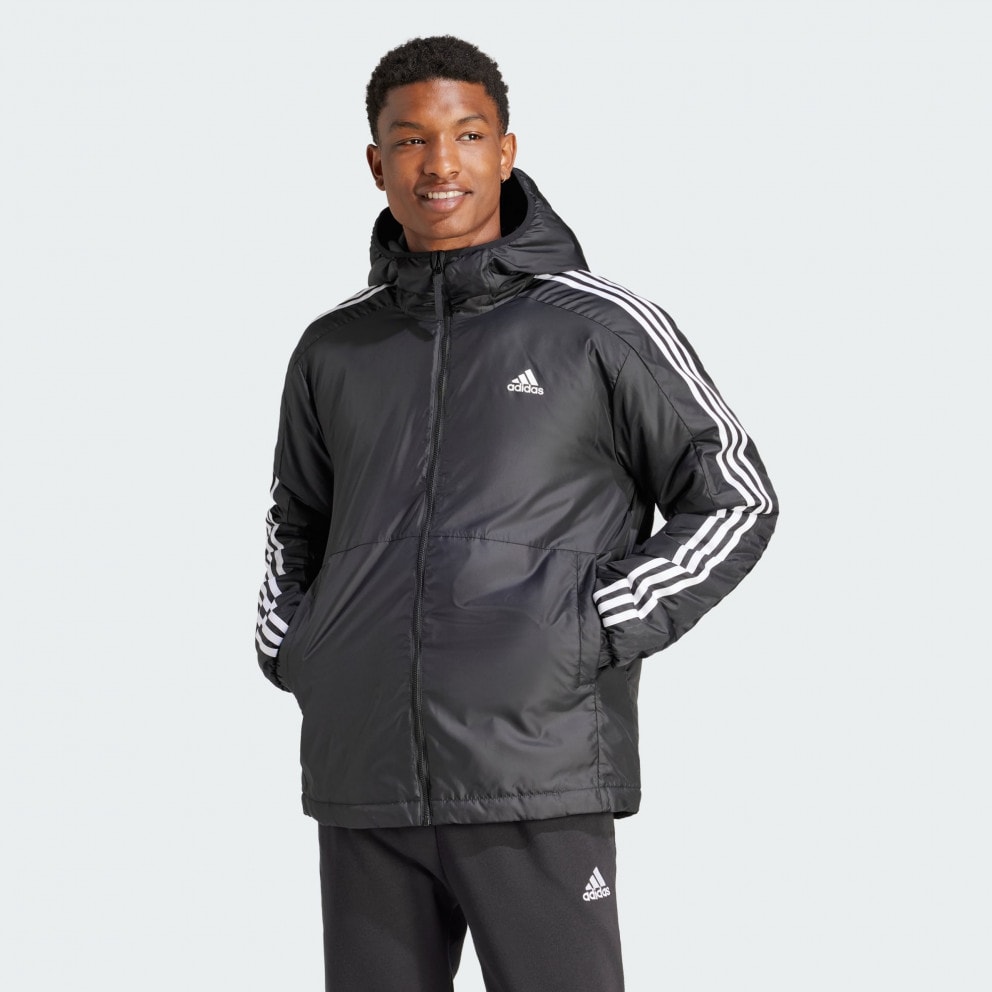 adidas Essentials 3-Stripes Insulated Hooded Jacket