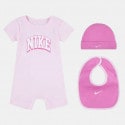 Nike 3Pc Romper, Hat, Bib Set