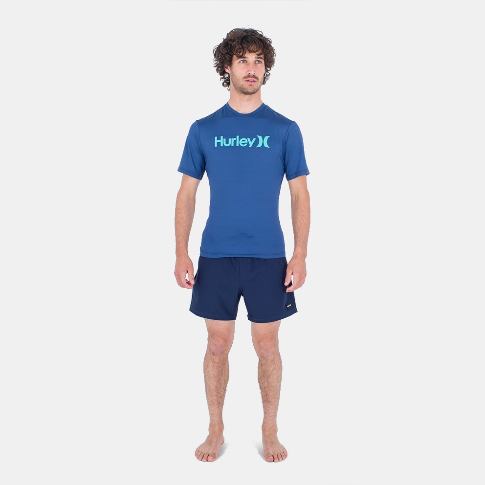 Hurley Oao Quickdry Rashguard Ss Μπλουζα Ανδρικο