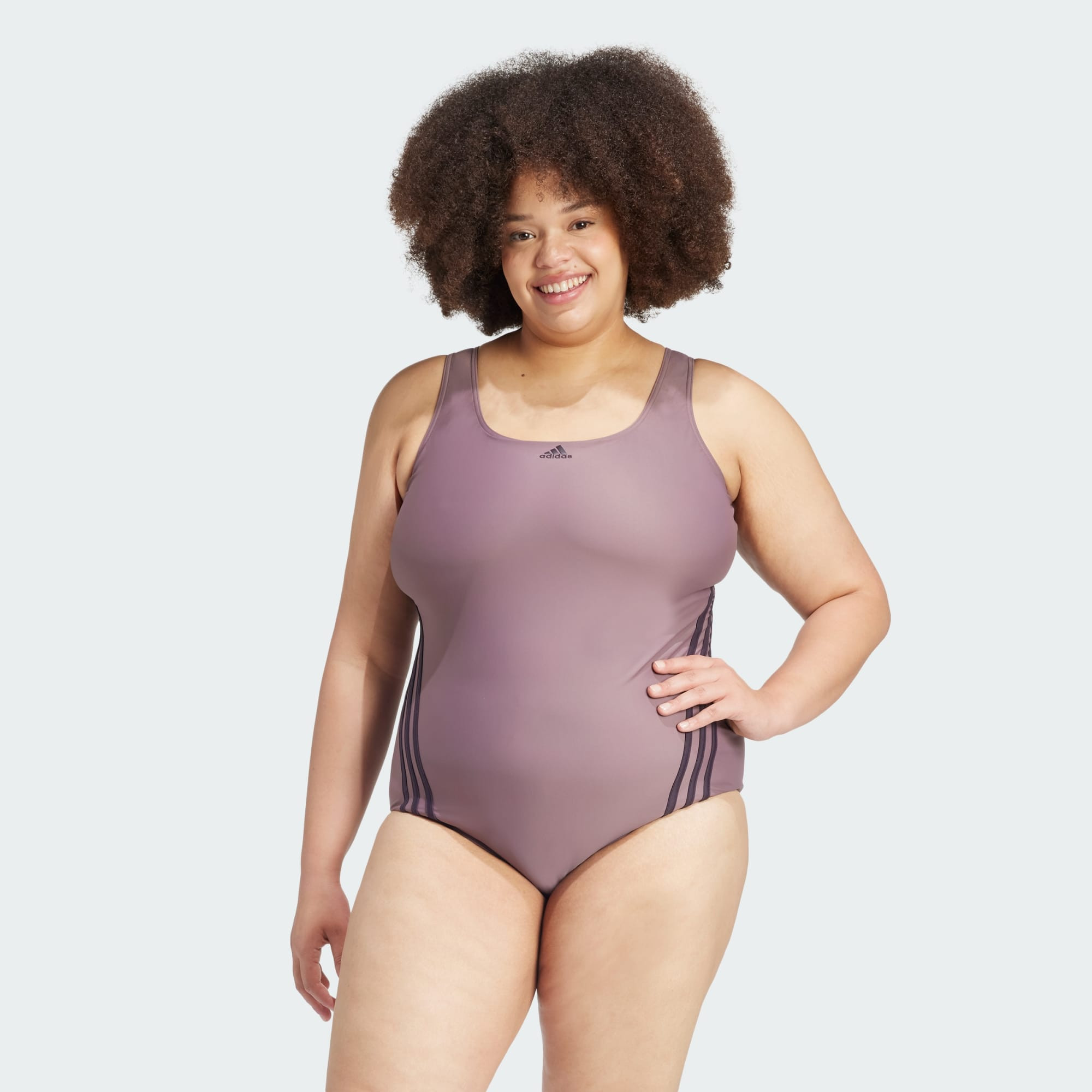  adidas 3-Stripes Swim Suit (Plus Size) (9000195524_80080) 2025