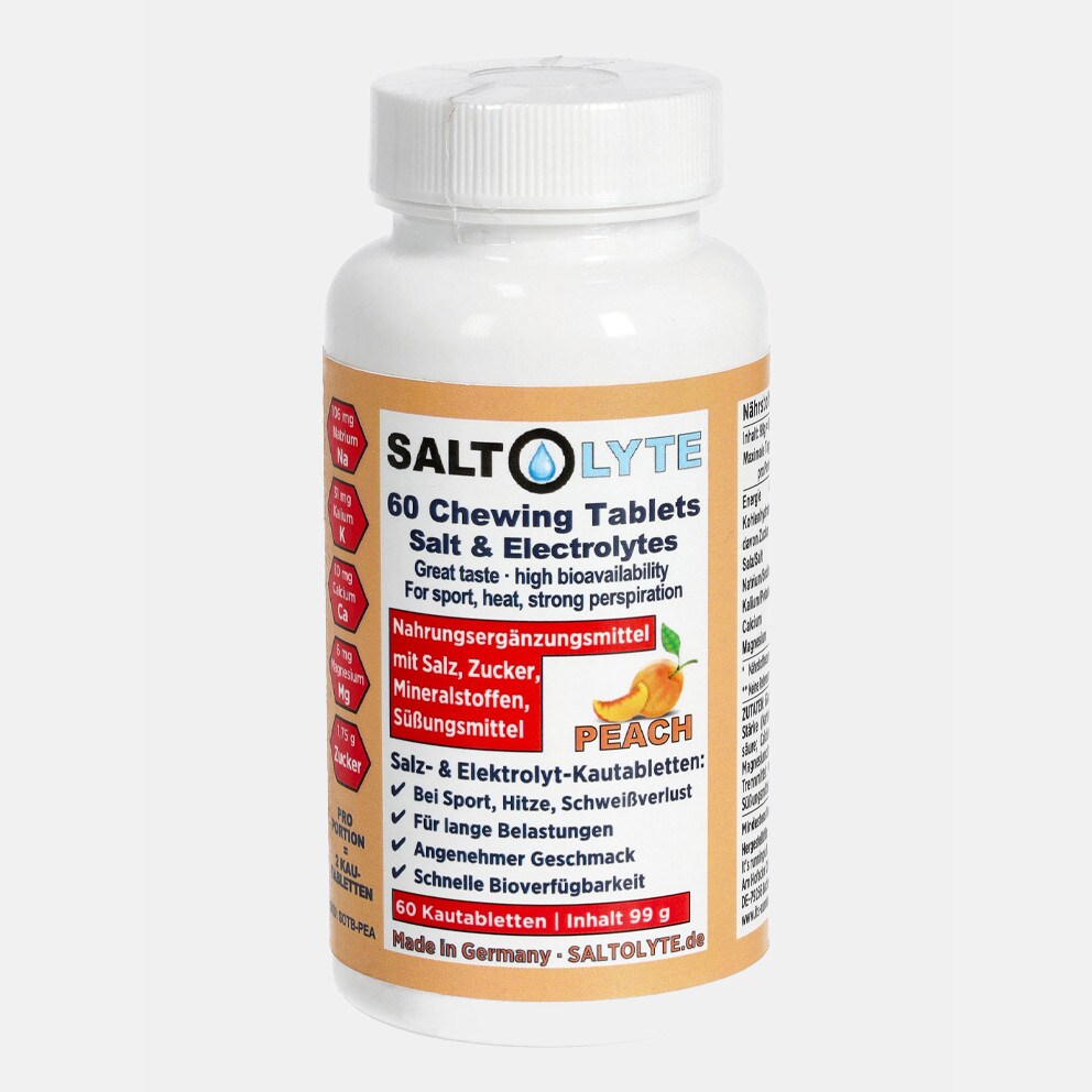 Saltolyte 10 Salt & Electrolytes Chewing Tablets Peach