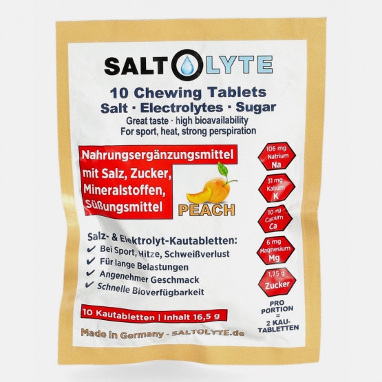 Saltolyte 10 Salt & Electrolytes Chewing Tablets Peach
