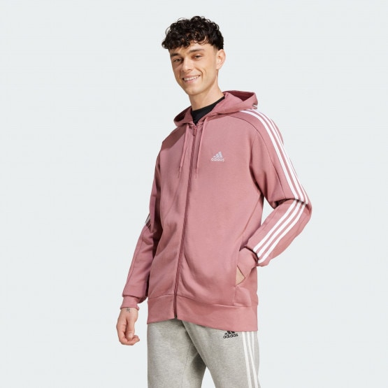 adidas Essentials French Terry 3-Stripes Full-Zip Hoodie