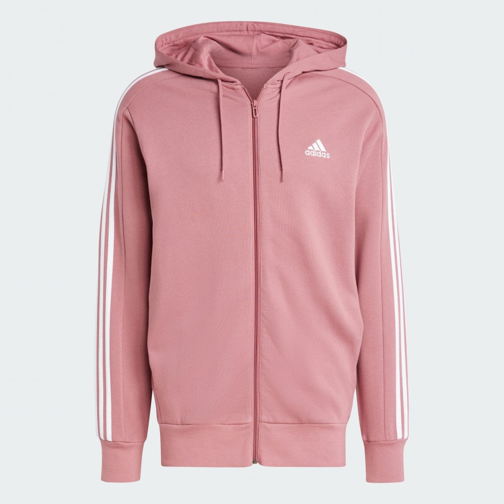 adidas Essentials French Terry 3-Stripes Full-Zip Hoodie