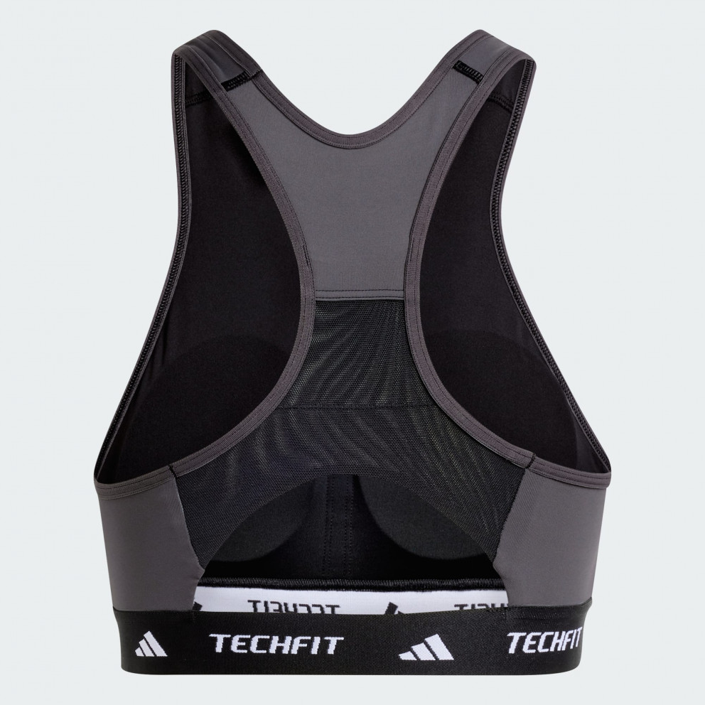 adidas Techfit Medium-Support High-Neck Colorblock Bra