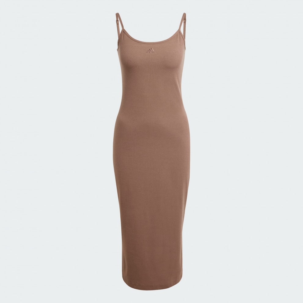 adidas All Szn Rib Fitted Midi Dress