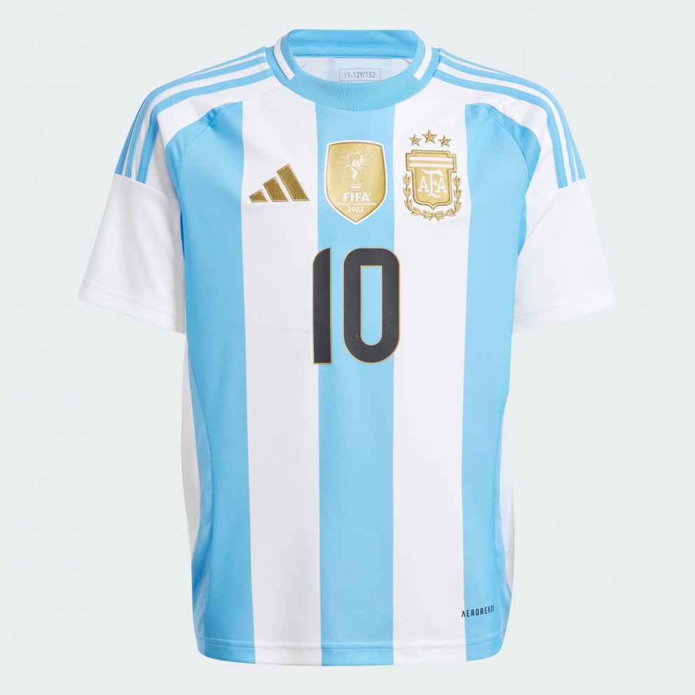 adidas Argentina 24 Messi Home Jersey Kids White Blue Burst IX7794