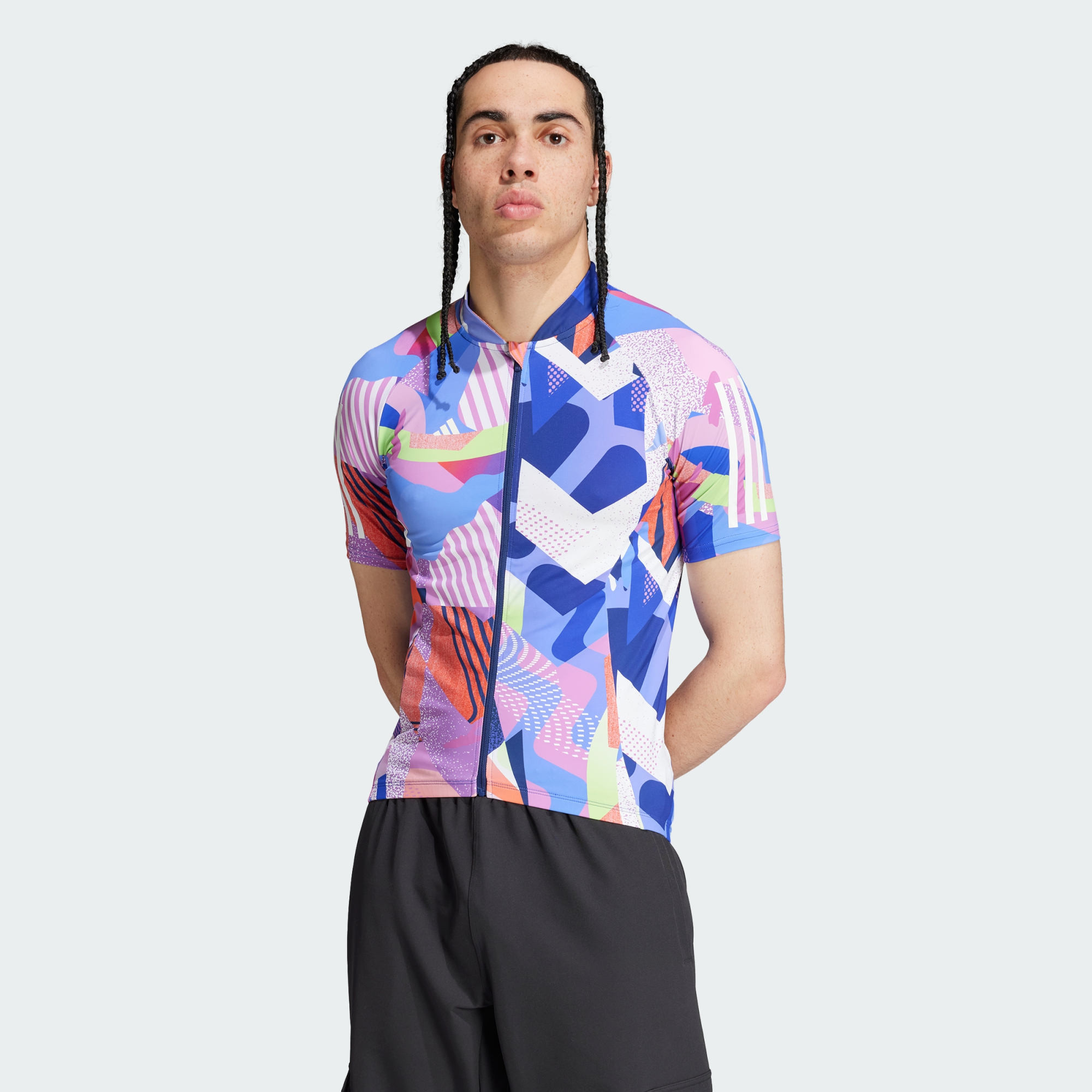  adidas Essentials 3-Stripes Pattern Clash Cycling Jersey (9000196377_80247) 2025