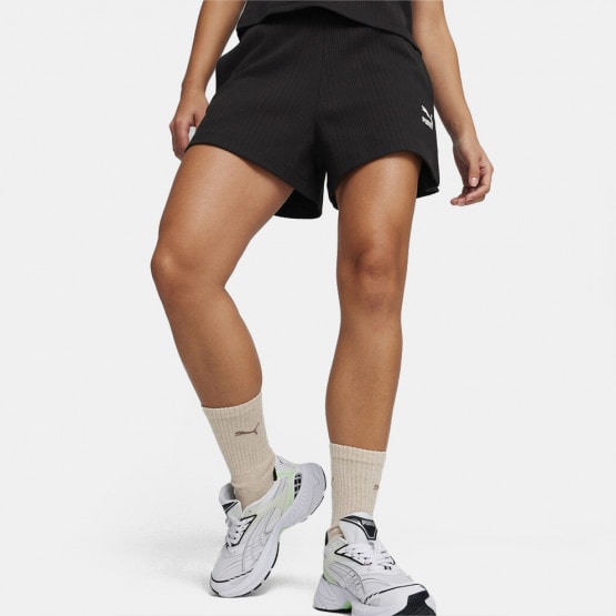 Puma Classics Ribbed A-Line Shorts
