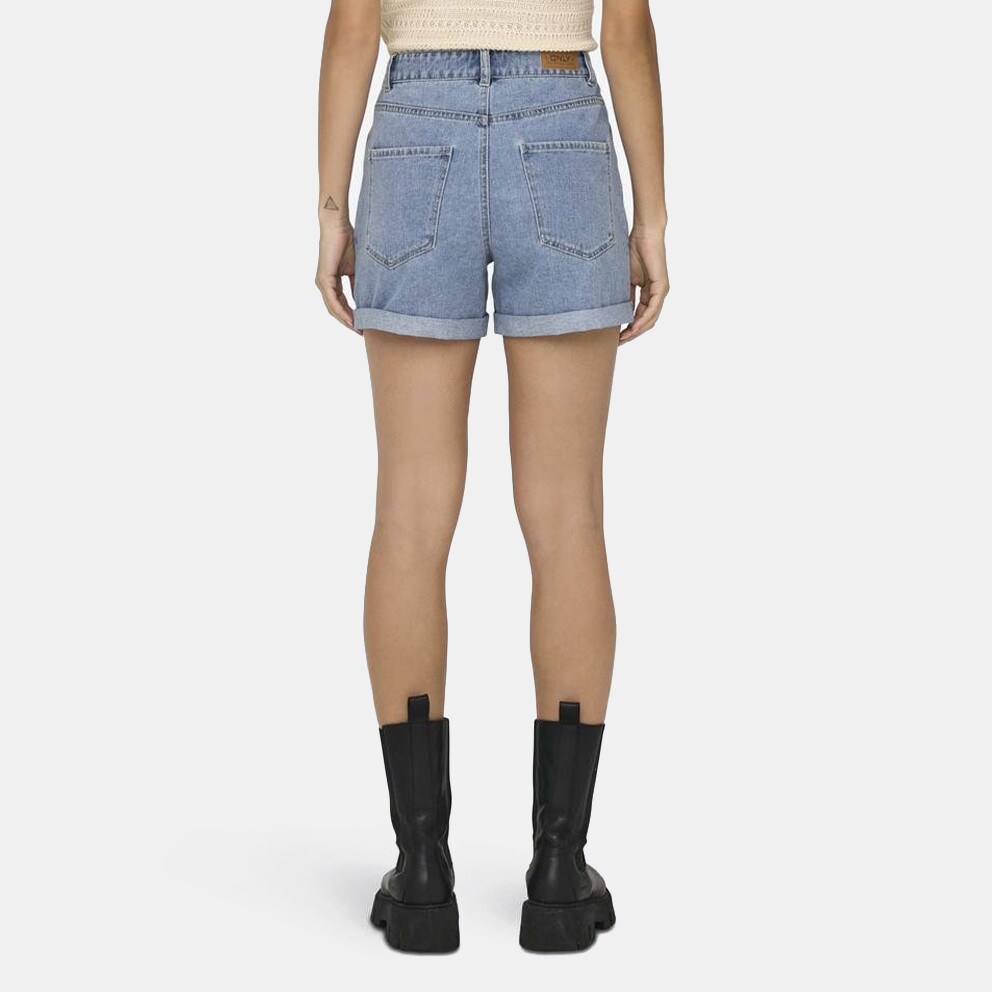 Only Onlvega Hw Mom Dnm Shorts Noos