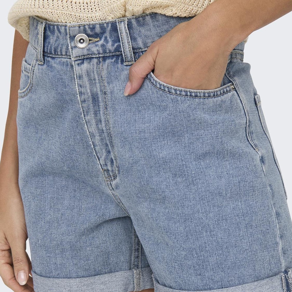 Only Onlvega Hw Mom Dnm Shorts Noos
