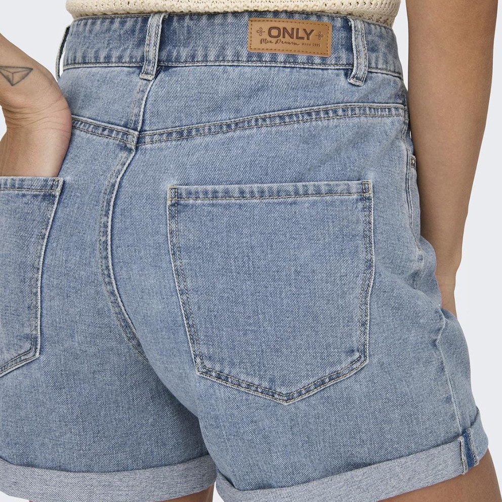 Only Onlvega Hw Mom Dnm Shorts Noos