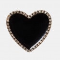 Crocs Black Heart with Gold Outline