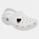 Crocs Black Heart with Gold Outline