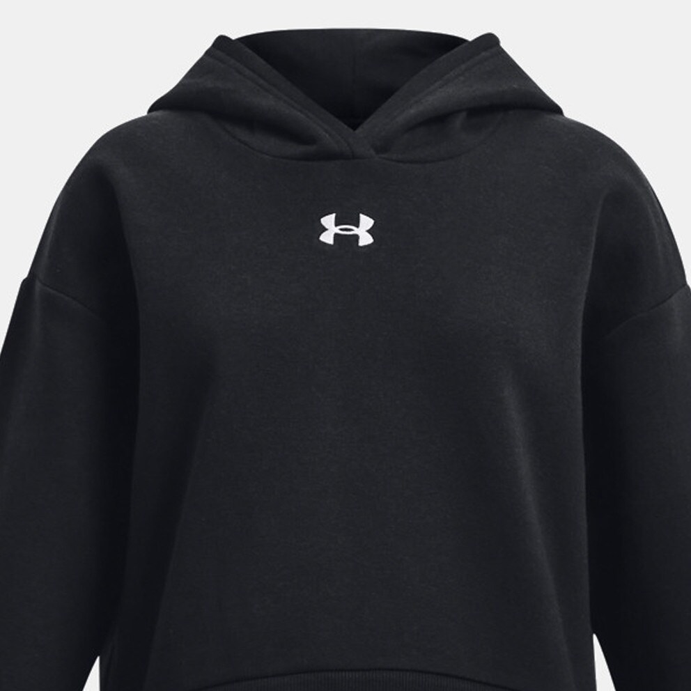 Under Armour Rival Fleece Παιδική Cropped Μπλούζα με Κουκούλα