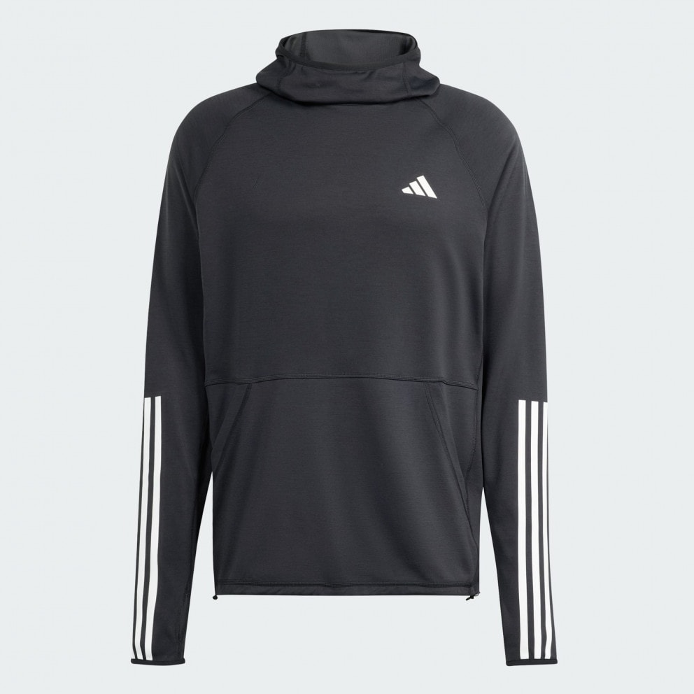 adidas Own The Run 3-Stripes Ανδρική Μπλούζα με Κουκούλα
