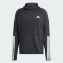 adidas Own The Run 3-Stripes Ανδρική Μπλούζα με Κουκούλα