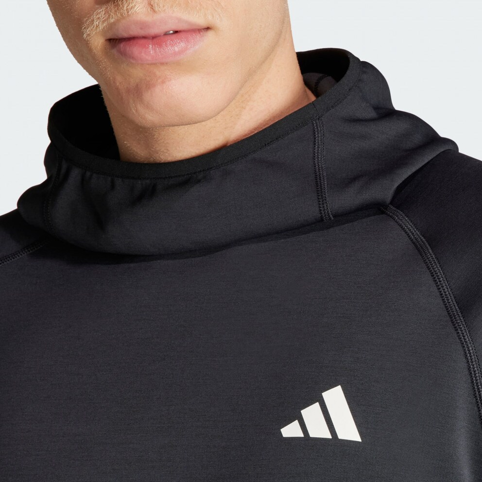 adidas Own The Run 3-Stripes Ανδρική Μπλούζα με Κουκούλα