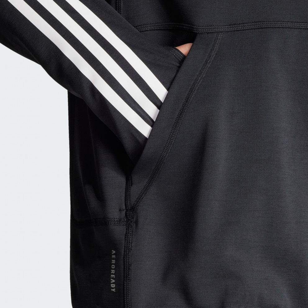 adidas Own The Run 3-Stripes Ανδρική Μπλούζα με Κουκούλα