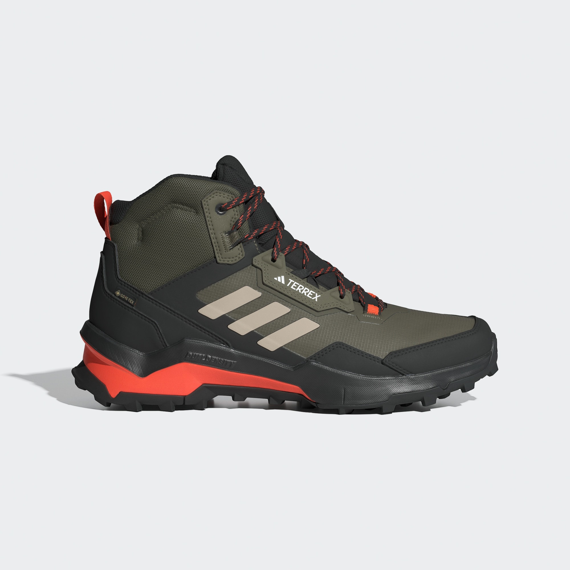 adidas Terrex Ax4 Mid Gore Tex Hiking Shoes Olive Strata Wonder Beige Core Black IG8853