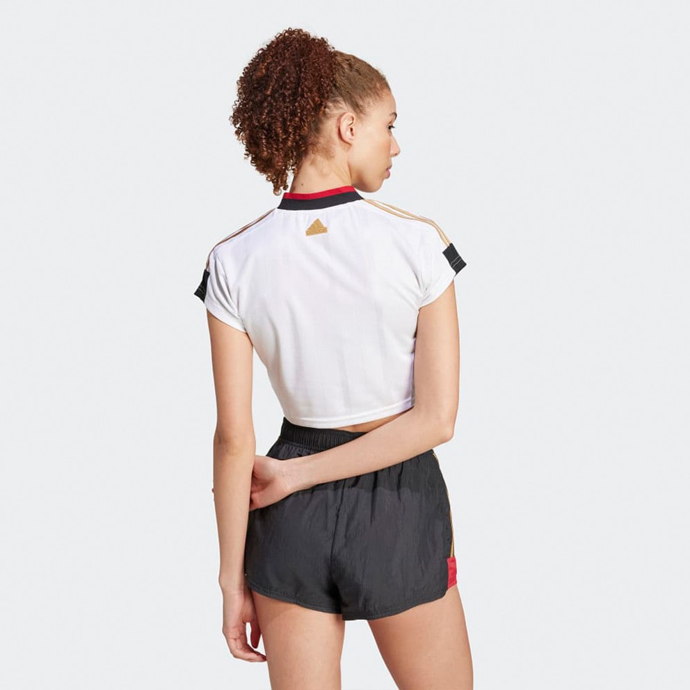 adidas Tiro Cut 3 - Stripes Women's Cropped Τ-shirt