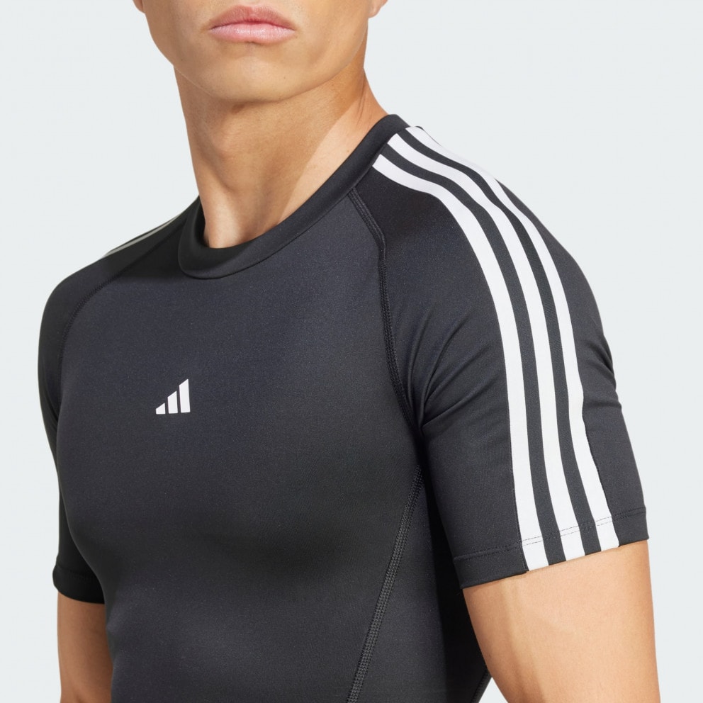 adidas Techfit Compression Training 3-Stripes Tee